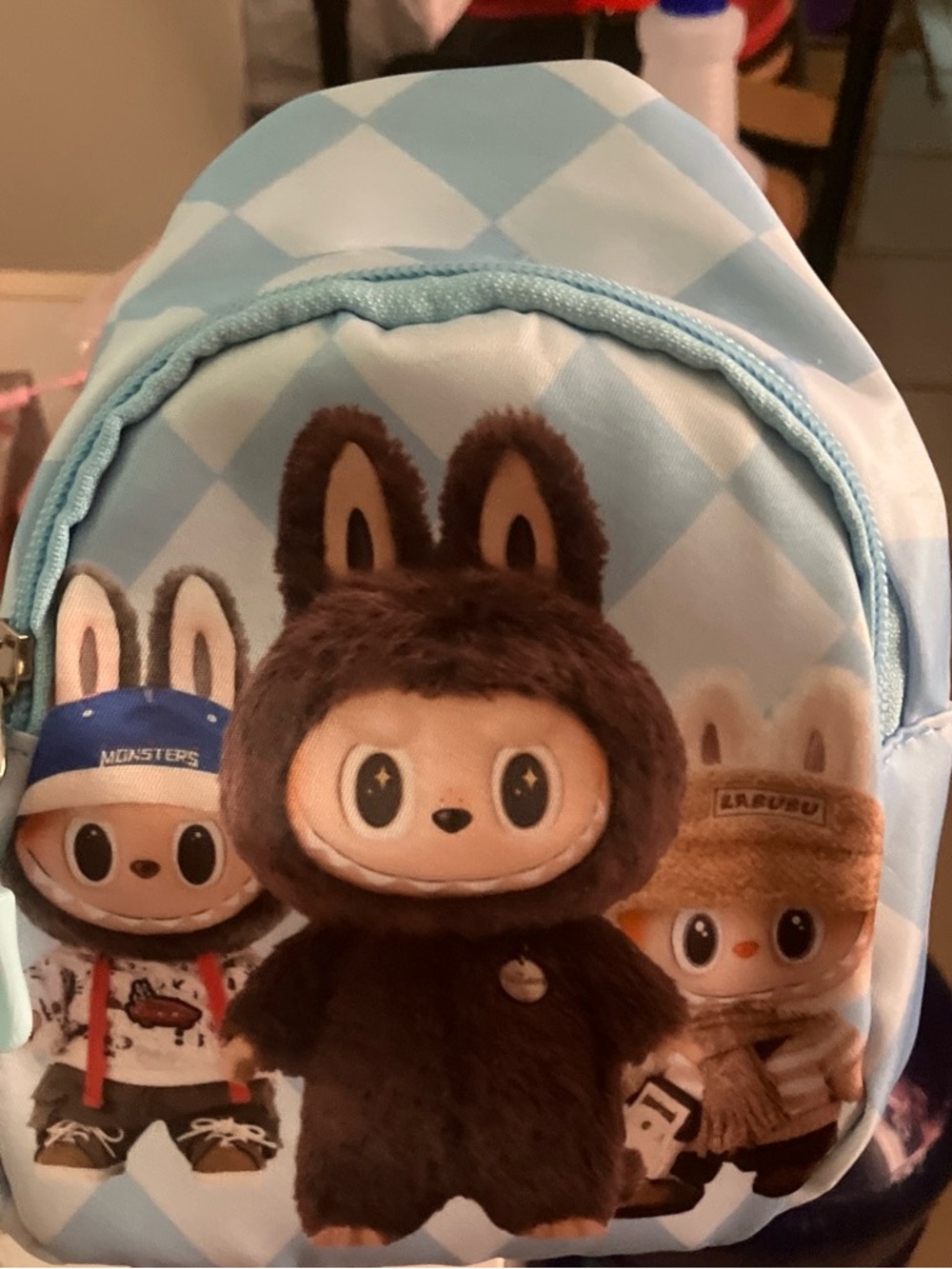 Kids Plush Bunny Character Backpack - Light Blue